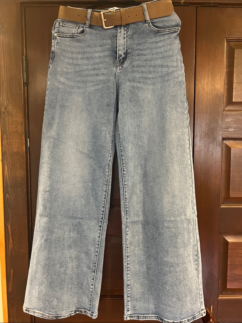 High-Rise Light Blue Wide Leg Jeans for Women